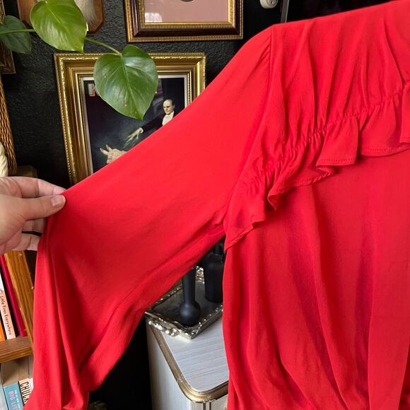 NWT Pinko Silk Ruffle Blouse - Picture 4 of 15